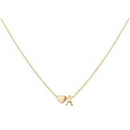 Hangende kettingen 26 stcs/set a-z eerste hart voor vrouwen groothandel kleine letter ketting gepersonaliseerde ketting cadeau juwelen