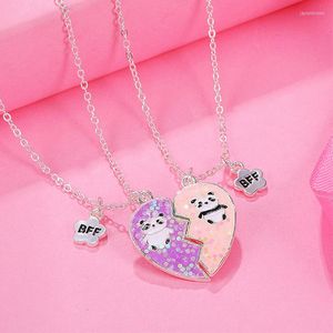 Hanger kettingen 2pack hart gebroken panda bff ketting paar vriendschap sieraden voor kinderen meisjes vriend geschenken