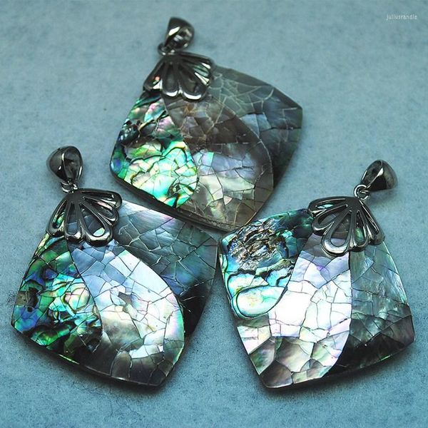 Pendentif Colliers 2pc Nature Pteria Pingouin Shell Abalone Pendentifs Nacre Taille 45x45mm Bonne Vente Pour La Conception De Bijoux De Luxe