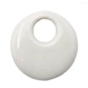 Hangende kettingen 2 stks 45,5x45x7mm Seaha ronde blanco porselein keramisch puur wit porselein een geboord gat voor sieraden maken materiaal