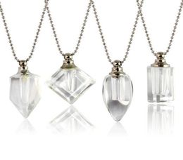 Colliers pendants 2pcs Clempes à cristal clair Collier de crémation de bijoux pour cendres3242458
