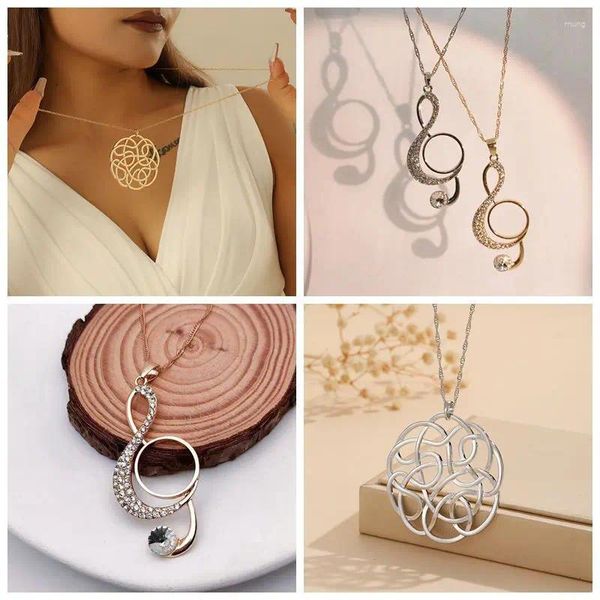 Colliers pendants 2pcs / lot - Sells vendants notes d'amour Chaîne Femmes ACCESSOIRES DE MASSE HEURS SENSE Collier long