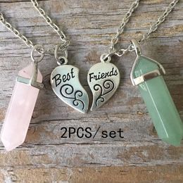 Hangende kettingen 2 stks/set vriend kristal ketting genezing BFF love cadeau voor