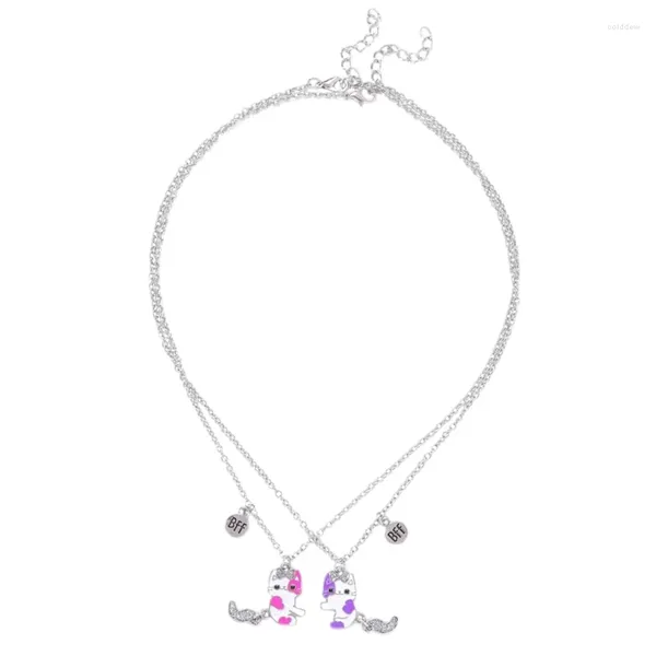 Colliers pendants 2pcs / collier de collier d'amis pour femmes enfants