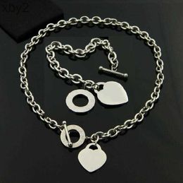 Colliers pendentifs 3 couleurs collier coeur bracelet anniversaire cadeau de Noël collier d'amour ensemble de bracelets bijoux de déclaration de mariage colliers pendentif coeur bracelet Se