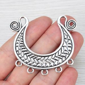 Pendentif Colliers 3 X Tibétain Argent Boho Bohême Double Face Grand Connecteur Charmes Pendentifs Pour DIY Collier Fabrication De Bijoux Trouver