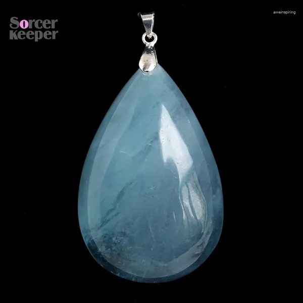Colliers de pendentif 30 g Natural non optimisé Aquamarine Gems Stone Water Drop Collier pour les bijoux Perles peut porter chance dans Love 78