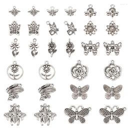 Collares colgantes 30 Uds. Colgantes de aleación de estilo tibetano, pendientes colgantes, dijes de insectos para hacer joyas, pulsera DIY, suministros artesanales hechos a mano