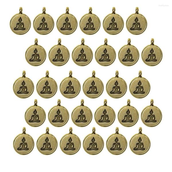 Collares colgantes 30 piezas Encantos de yoga - Cuentas de Buda para hacer joyas Tirador de cremallera