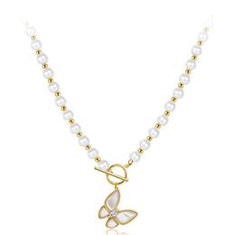 Hanger kettingen 316L roestvrij staal hart vlinder Pearl shell choker voor vrouwen meisjes chique juwelier