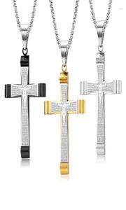 Colliers pendants 316L Collier de Jésus en acier inoxydable pour le collier de la Bible mâle Hombre Wholesale6682263