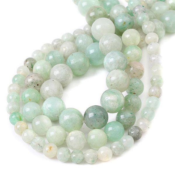 Colliers pendentifs 37/45/60/80 pièces/sac de haute qualité 4/6/8/10mm longueur environ 38 cm perles de pierre de jade Jadite pour collier à faire soi-même bracelet bijoux