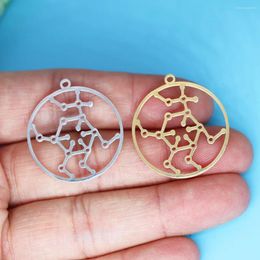 Colliers pendants 3pcs / lot Molecule Charme pour bijoux fabrication de bracelet en acier inoxydable Fournisseur d'artisanat bricolage