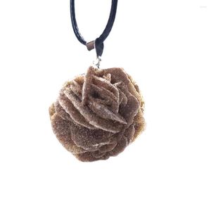 Hangende kettingen 3 stcs/veel adenium obesum onregelmatige Marokkaanse woestijn rozensteen genezing reiki ketting voor mannen en vrouwen geschenk sieraden