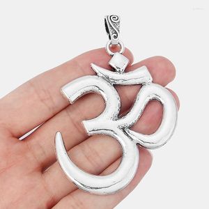 Pendentif Colliers 3 PCS Vintage Grand Métal OM AUM Symbole Yoga Charmes Pendentifs Amulette Pour Collier Résultats Bijoux