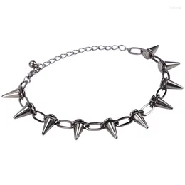 Colliers pendentif 3x pointes en métal goujons rivets punk goth collier collier ras du cou