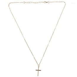 Pendentif Colliers 3X Summer Gold Chain Cross Collier Petits bijoux religieux