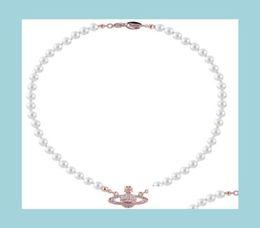 Colliers pendentifs 4 couleurs perle Satellite collier ras du cou élégant clavicule pendentif Punk colliers perles baroques déclaration Torque7892049