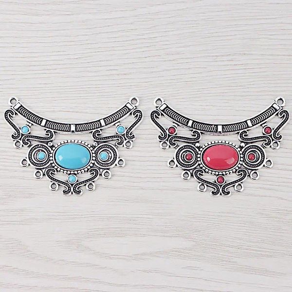 Collares colgantes 4 x tibetano plata boho gran araña multi hilo conector encantos colgantes para collar joyería accesorios