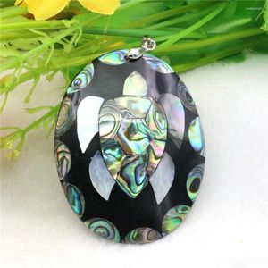 Hangende kettingen 40x52 mm ovale schildpad natuurlijke abalone zeeschelten sieraden maken ontwerp ambachten fantasie multicolor dames meisjes geschenken