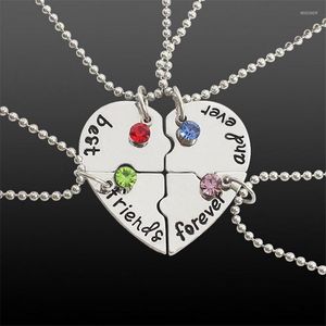 Hanger kettingen 4pcs/set Korean Fashion Ladies ketting set vrienden voor altijd vriendschap BFF sieraden matching paar