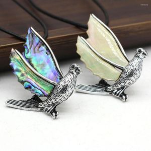 Hangende kettingen 4 stcs groothandel natuurlijke abalone witte granaten kolibrie lichtmetalen ketting voor vrouwelijke sieraden maken diy charme cadeau