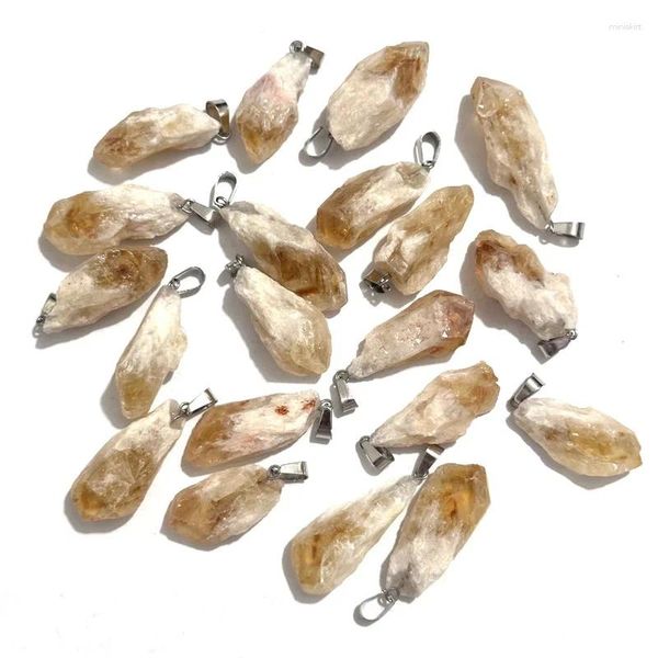 Colliers pendants 5/10 / 20pcs Crystal naturel Stone rugue