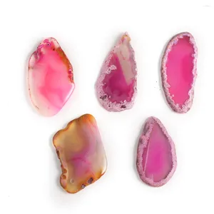 Hangerkettingen 5 stuks onregelmatig gevormde natuurlijke semi-robijn roze rode kristallen cluster groothandel prachtige sieraden accessoires doe-het-zelf ketting