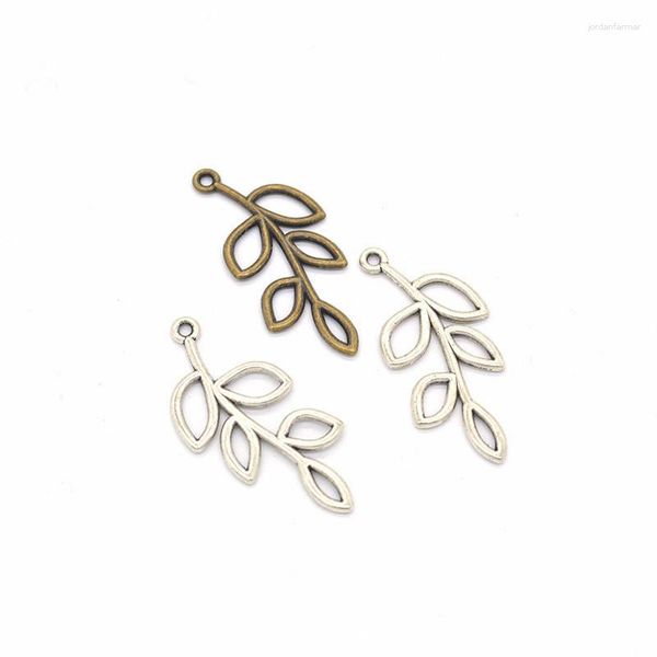 Pendentif Colliers 50 PCS 19 41mm Antique Bronze / Argent Couleur Style Vintage Alliage De Métal Creux Branche D'arbre Charme DIY Bijoux Accessoire