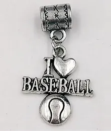 Colliers de pendentif 50pcs Fashion Vintage J'adore les pendentifs de basket-ball pour le collier de bracelet Maison de B1056