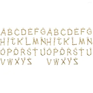 Hangende kettingen 52 pc's legeringsbrief charmes metalen alfabet sieraden maken doe -het -zelfbenodigdheden