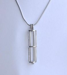 Colliers pendants 5pcs 18 kgp perles perles perles Llocet Hollowout Long cylindre