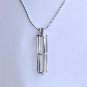 Pendentif Colliers 5 pièces 18kgp perle gemme perles médaillon creux long cylindre tube cage raccords pour bracelet à bricoler soi-même collier bijoux 269x