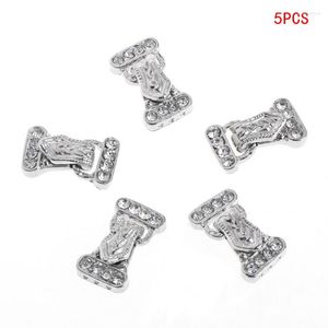 Pendentif Colliers 5pcs 24x14mm Fermoirs de bijoux magnétiques 3 Strand Strass Accessoires