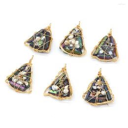 Pendentif Colliers 5 PCS Prix de Gros Perle D'eau Douce Naturelle Triangle Forme DIY Pour La Fabrication De Bijoux Collier Boucle D'oreille Accessoire Cadeau