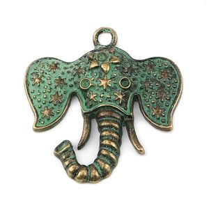 Colliers de pendentif 5pcs en alliage à base de zinc Basé Yoga Pendants Round Elephant OM / AUm Symbol Multicolor Rimestone