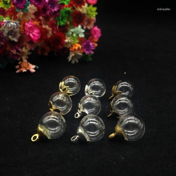 Pendentif Colliers 5set / lot 10mm Verre Transparent Globe Bulle 6mm Cap Set DIY Flacon Collier Bijoux Bouteille Dôme Couverture Charmes