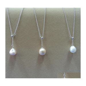 Hangende kettingen 6 vancs/lot ketting natuur zoetwater parel 1011 mm barokke vorm druppel levering sieraden hangers dhxrj