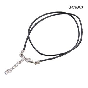 Colliers pendentif 6 pièces collier cordon corde pas facile à casser chaînes chaîne en cuir x0905C24326