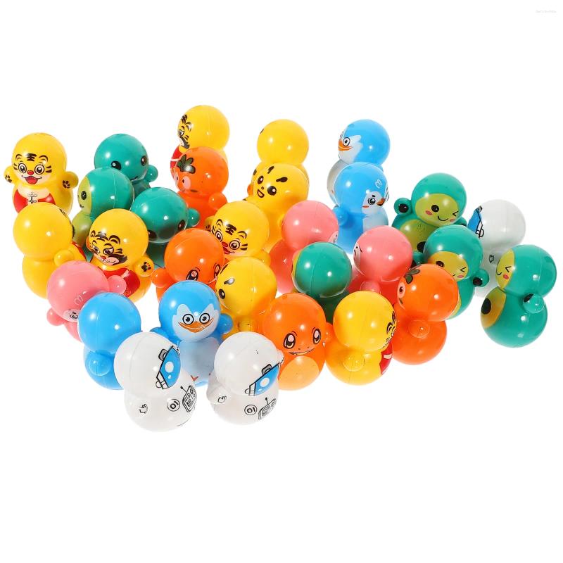 Hänge halsband 60st mini tumbler leksaker plast söta djur barn födelsedagsfest gynnar slumpmässig färg/stil