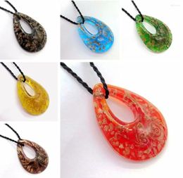 Pendentif Colliers 6pcs en gros Murano Lampwork Glass Love Fit pour collier cadeaux LL30