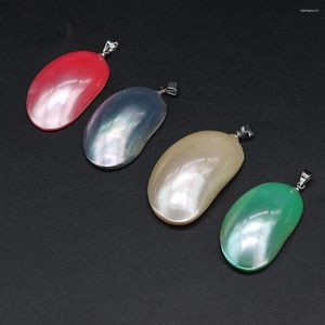 Hangende kettingen 6pcs groothandelsprijs onregelmatige ei vorm natuurlijke schaal voor sieraden maken doe -het -zelf ketting oorbel accessoires charme cadeau