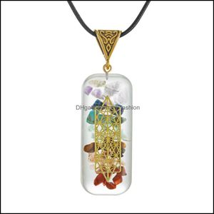 Pendentif Colliers 7 Guérison Chakra Orgone Cristal Pendentif Collier Reiki Énergie Pierres Générateur Corps Émotionnel Purifica Dhseller2010 Dhuea