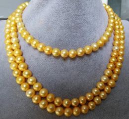 Colliers pendentifs 89 mm rond naturel mer du sud collier de perles en or 60 " 14 k 231017