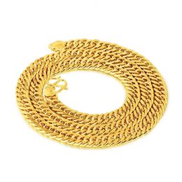 Collares colgantes 8 mm 22 k collar lleno de oro joyería para hombres mujeres bijoux femme collare mujer naszyjnik bizuteria sólida 231017