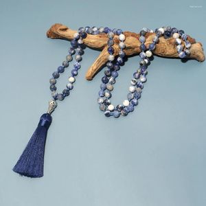 Colliers pendentif 8mm Sodalite blanche Tasbih 99 collier de perles