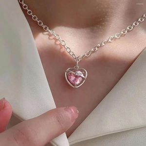 Pendentif Colliers 90s Vintage Mode Punk Rose Amour Coeur Court Pour Femmes Goth Charme Collier Ras Du Cou Grunge Y2K Bijoux Cadeaux