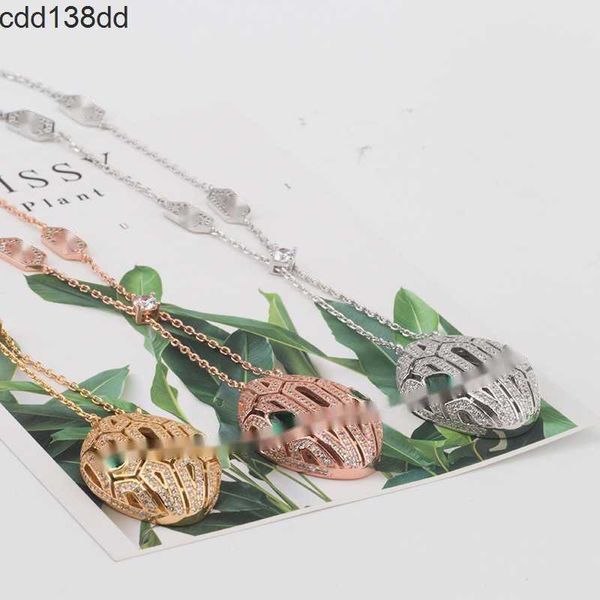 Collares colgantes 925 plata de la cadena de oro de 18 km colgantes de diamantes de serpiente de serpientes para mujeres de moda