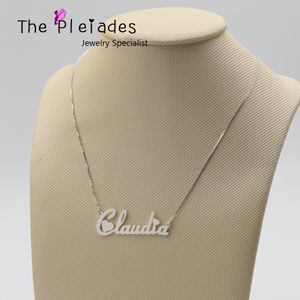 Hangende kettingen 925 vaste zilveren naam ketting aangepast hart gedecoreerd hangend gepersonaliseerd cadeau voor je mooie meisje 230811