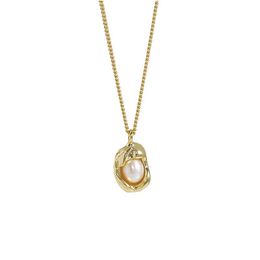 Pendant Necklaces 925 Sterling Sier collier pendentifs pour femmes nouveau Simple Irregar pendentif incrustation naturelle perle d'eau douce colliers Je Dhyvh